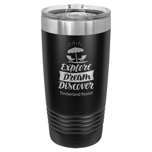 20 oz. Black Ringneck Vacuum Insulated Tumbler w/Lid