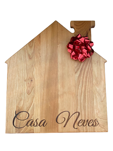 Cherry Wood House Board with up to a 5" x 2" Engraving